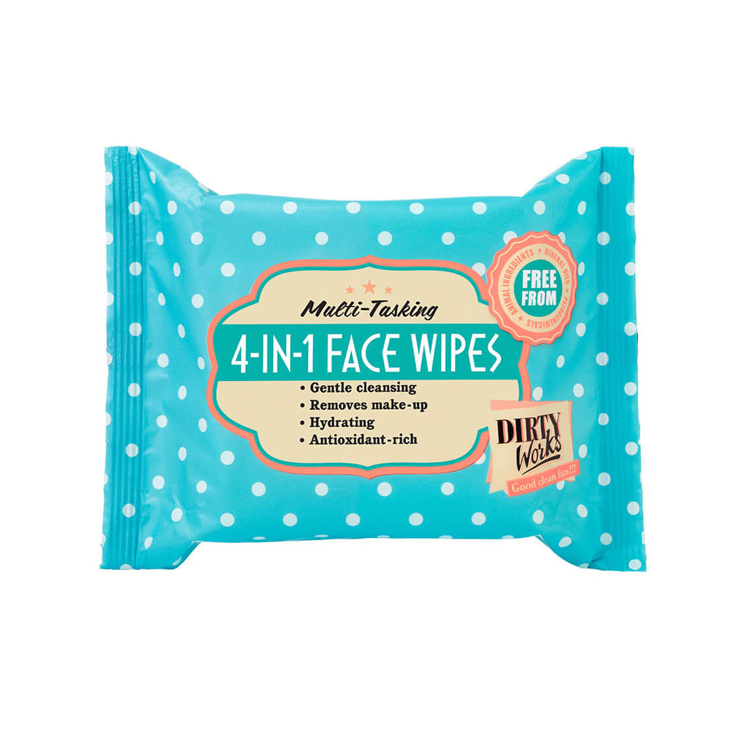 Τα Multi Tasking 4 in 1 Wipes της εταιρείας Dirty Works είναι μαντηλάκια καθαρισμού και ντεμακιγιάζ!